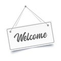 Welcome sign isolated