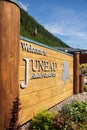 Juneau, Alaska welcome sign