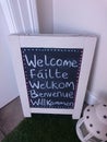 Welcome sign in 5 languages Royalty Free Stock Photo