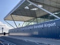 Welcome sign in London Stansted Airport