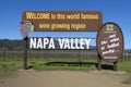 Napa Valley Welcome Sign Royalty Free Stock Photo