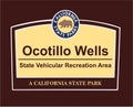 Welcome sign at Ocotillo Wells