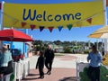 Welcome sign at Peppa Pig Theme Park in Cypress Gardens, Florida