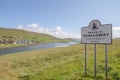 Welcome sign in Scalloway Royalty Free Stock Photo