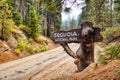 Welcome Sign in the Sequoia National Park, California Royalty Free Stock Photo