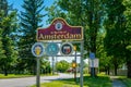 Welcome Sign to Amsterdam NY USA