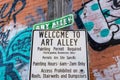 Art Alley in Rapid City, South Dakota, USA