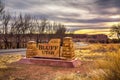 Welcome sign to Bluff in Utah Royalty Free Stock Photo