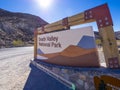 Welcome sign to Death Valley National Park California - DEATH VALLEY - CALIFORNIA - OCTOBER 23, 2017