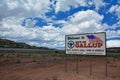 Welcome sign to Gallup, most patriotic small town in America