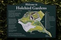 Welcome Sign to Holehird Gardens near Windermere, Lake District, Cumbria, England, UK Royalty Free Stock Photo