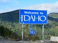 Welcome sign to Idaho State Royalty Free Stock Photo