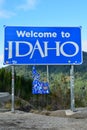 Welcome sign to Idaho State Royalty Free Stock Photo