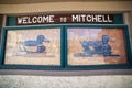 Welcome sign to Michell includes instruction of making duck of c