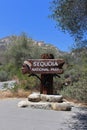 Welcome sign to Sequoia National Park, California Royalty Free Stock Photo