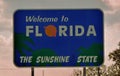 Welcome Sign to the State of Florida Royalty Free Stock Photo