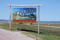 Welcome sign to the state of Wyoming