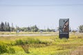 Welcome sign on the Trans-Canada Highway in Brandon, Manitoba, Canada Royalty Free Stock Photo