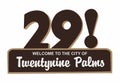 Welcome sign at Twentynine Palms