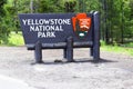 Yellowstone National Park Welcome Sign Royalty Free Stock Photo