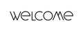 Welcome signboard title thin line quote web banner