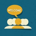 Welcome Speech Bubble Royalty Free Stock Photo