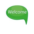 Welcome speech bubble Royalty Free Stock Photo