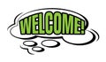 Welcome! speech bubble in retro style Royalty Free Stock Photo