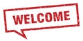 welcome speech bubble. Royalty Free Stock Photo