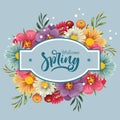 Welcome spring with romantic floral Royalty Free Stock Photo