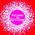 Welcome Spring Typography Sign