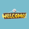 Welcome Sticker Social Media Network Message Badges Design