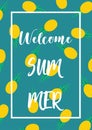 Welcome summer season pineapple poster