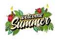 Welcome Summing Greeting Design Tropical Royalty Free Stock Photo