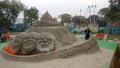 Welcome symbol with sand art.