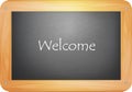 Welcome text on blackboard