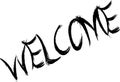 Welcome text sign illustration