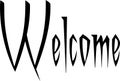 Welcome text sign illustration