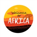 Welcome to Africa. Vector illustration.