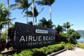 Welcome to Airlie beach town sign Queensland Australia