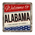 Welcome to Alabama vintage rusty metal sign Royalty Free Stock Photo