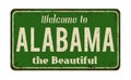 Welcome to Alabama vintage rusty metal sign Royalty Free Stock Photo