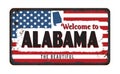 Welcome to Alabama vintage rusty metal sign