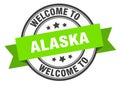 welcome to Alaska. Welcome to Alaska isolated stamp.