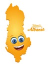 Welcome to Albania smiley map Royalty Free Stock Photo