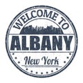 Welcome to Albany sign or stamp