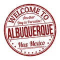 Welcome to Albuquerque grunge rubber stamp