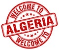 welcome to Algeria red round stamp Royalty Free Stock Photo