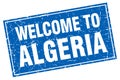 welcome to Algeria stamp Royalty Free Stock Photo