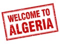 welcome to Algeria stamp Royalty Free Stock Photo